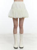Tiered Balloon Mini Skirt CM521