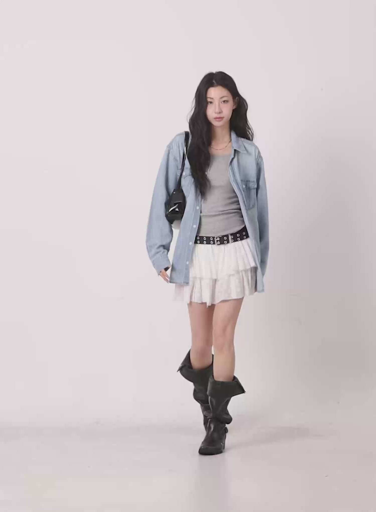 Lace Ruffle Mini Skirt CU510