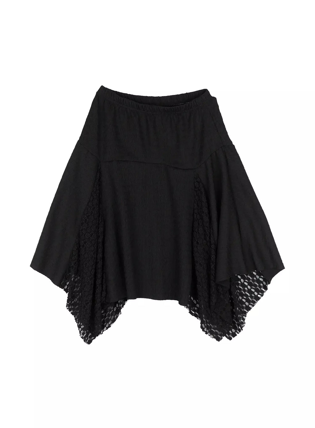 Lace Asymmetric Midi Skirt IU525