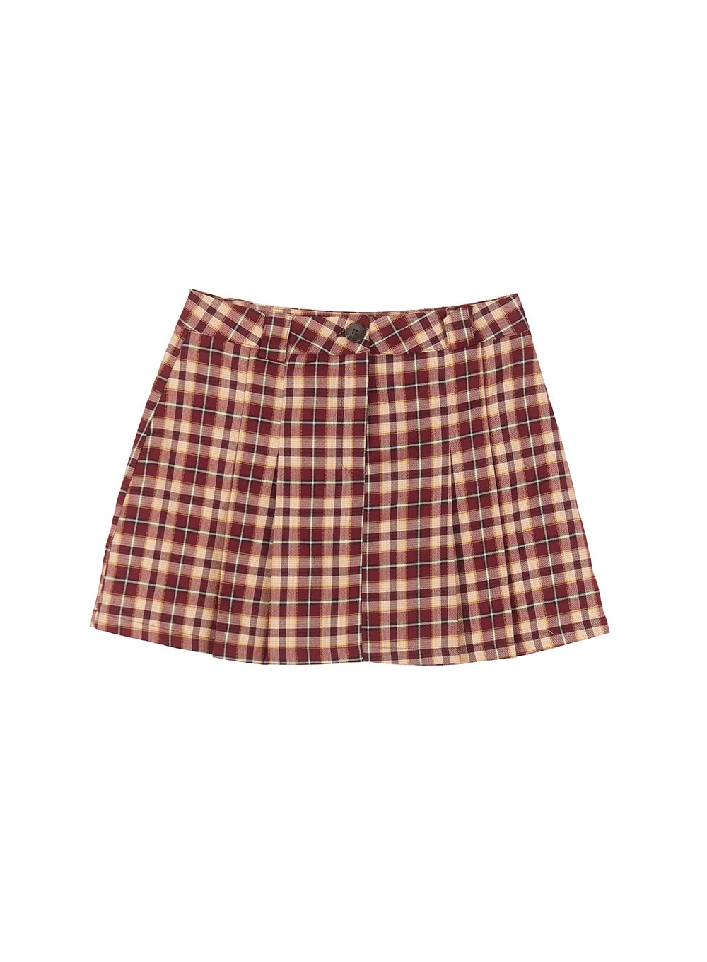 Pleated Checkered Mini Skirt CY515