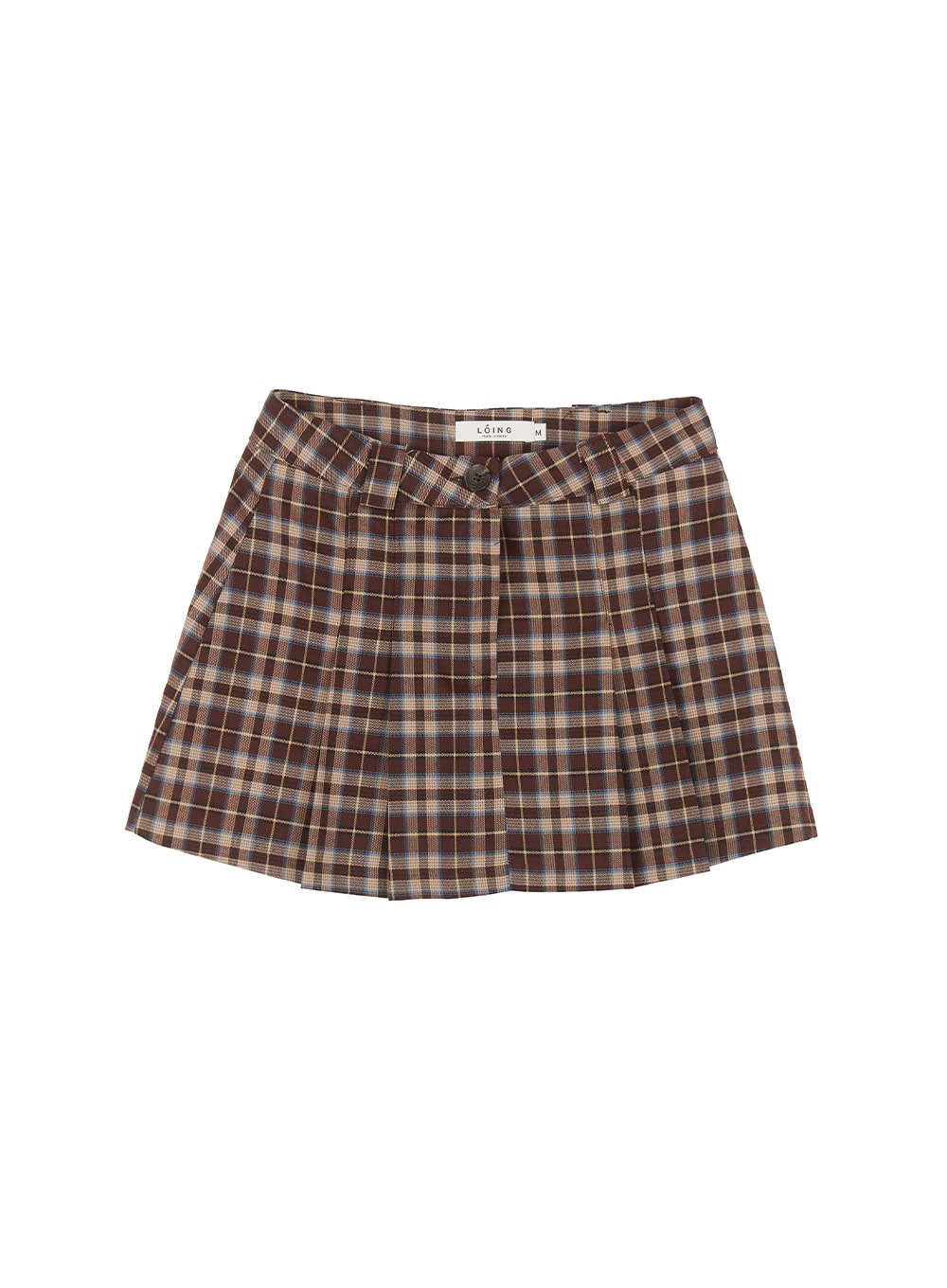 Pleated Checkered Mini Skirt CY515